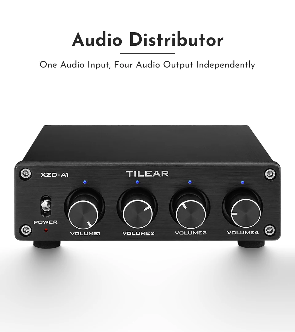 HIFI без потерь 1 вход 4 выход RCA аудио дистрибьютор NE5532 Op Amp селектор сигналов тон громкости регулировки усиления для усилителя