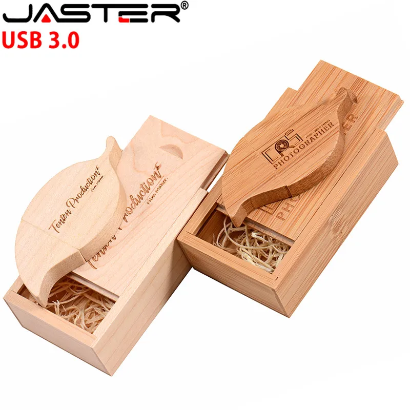 USB 3.0 флеш накопитель JASTER + деревянная коробка 4 ГБ 8 16 32 64 3 0 Гб|USB флэш-накопители| |