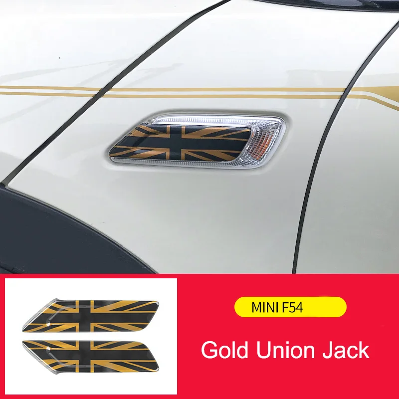 UK Union Jack Флаг Стиль автомобиля боковой габаритный фонарь крышка наклейка для MINI Cooper-up F54 F55 F56 F57 JCW Clubman авто аксессуары - Название цвета: F54