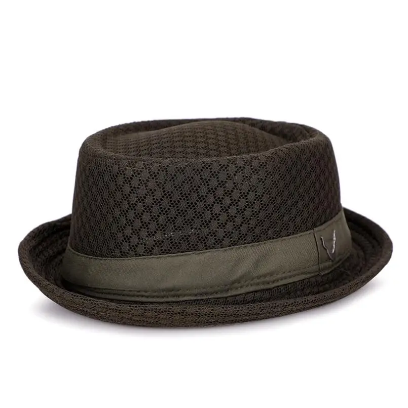 Breathable Hat England Mesh Flat Straw Hat Retro England Jazz Foldable Sun Hats Panama Casual Party Caps Fedora