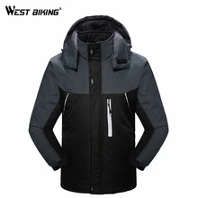 WEST BIKING зимняя куртка для велоспорта, Флисовая теплая куртка для велоспорта, ветрозащитная Спортивная одежда для бега и кемпинга, теплая велосипедная куртка