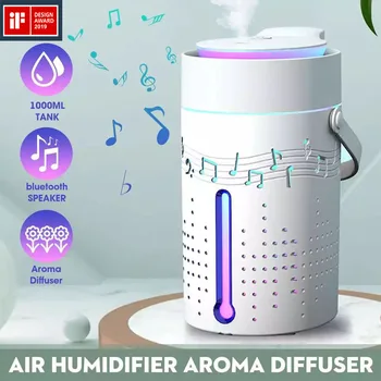 

Creative gift mini humidifier USB can add aromatherapy disinfectant car humidifier Bluetooth speaker LED light