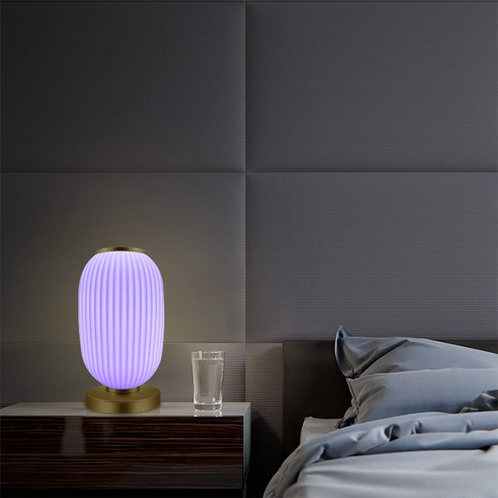 BORUiT PLA 12W RGB LED Настольная лампа Smart Voice Control WiFi приложение удаленного затемнения Настольные ночные огни Работа с фонарик светильник ночник гирлянда