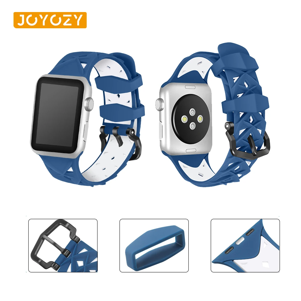 Joyozy силиконовый новый цвет для apple watch 4/3/2/1 мягкий сменный ремешок 38 мм/40 мм/42 мм/44