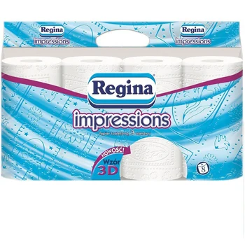 

Toilet paper Regina, 409756, white with 3D decoration Imprint, 3 layers 8x10