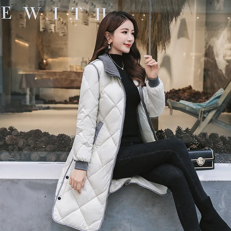 Abrigos Mujer Invierno 2019 New Parka Cotton-padded Jacket Hooded Warm Winter Women Solid Coat for Womens |