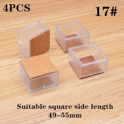 4pcs Furniture Table Feet sofa Pads Protection rubber Non-slip Thicken PVC Wear-resistant Chair Leg Caps Wood Floor Protectors 17