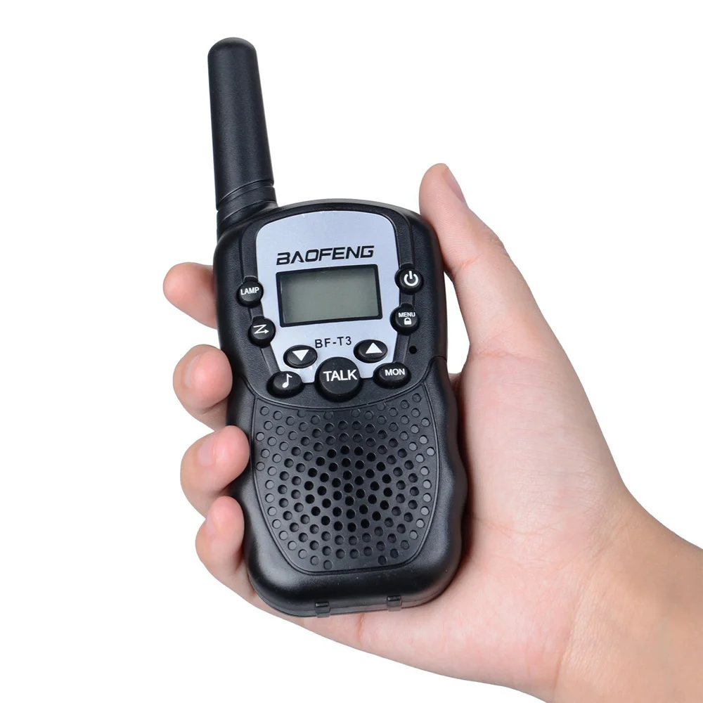 2 шт UHF 8 канальный мини детский портативный двухсторонний 10 тонный радиоприемопередатчик для детей радио малыш рация Baofeng BF-T3 черный