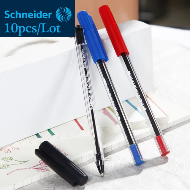 Boite de 10 stylos Schneider Tops 505M-Bleu