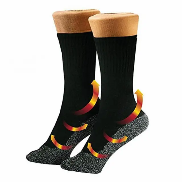 Chaussettes chauffantes thermiques à 35 degrés, 1 paire, en Fibers aluminisées, épaisses, Super douces, confort ultime, pour garder les pieds au chaud, pour l'hiver 2