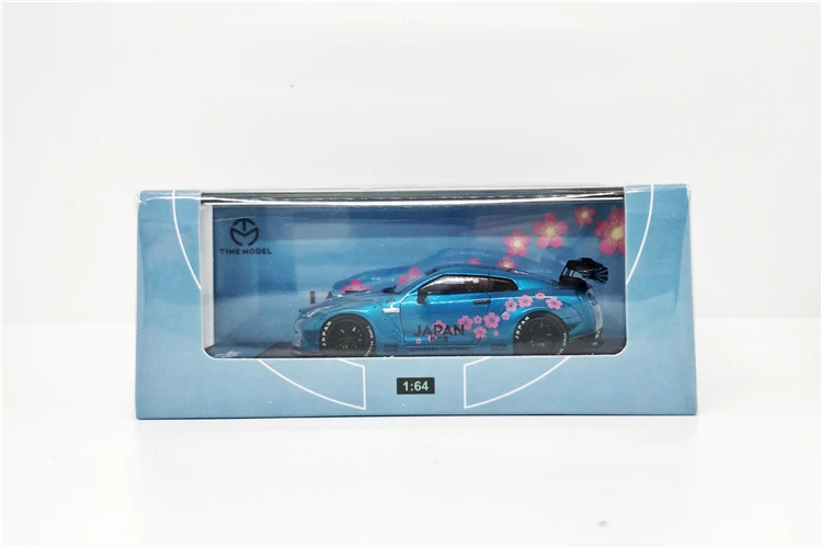 Goede 1 64 tijd Model Nissan GTR R35 Japan Mount Fuji Sakula Diecast Model Auto
