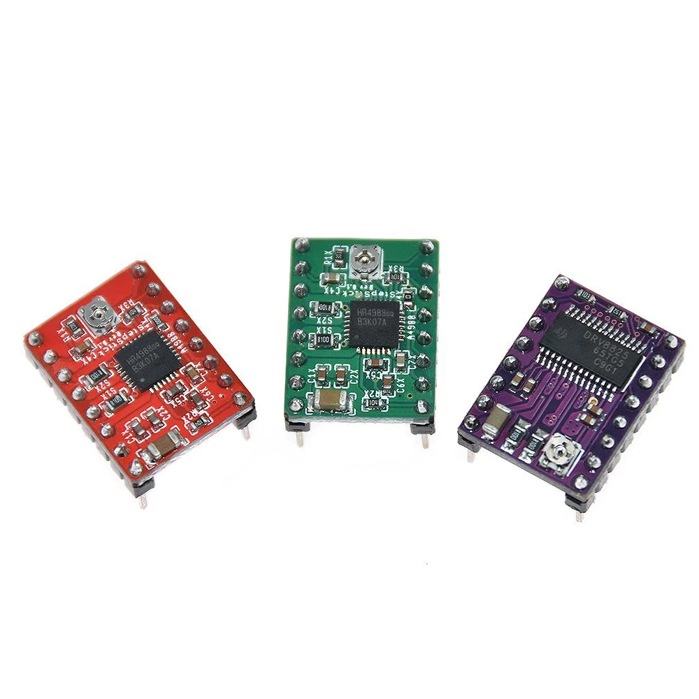 Детали 3D-принтера StepStick A4988 DRV8825 Драйвер шагового двигателя с теплоотводом Reprap RAMPS 1,4 1,5 1,6 MKS GEN V1.4 плата