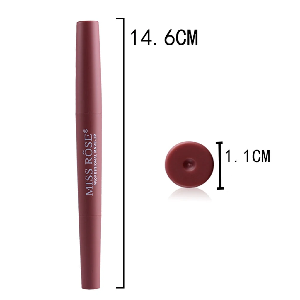 1pc Dual Head Lipstick Lip Liner For Casual Life Non-stick Cup Matte Moisturizing Double Head Waterproof Lasting Lip Liner 1pc Dual Head Lipstick Lip Liner For Casual Life Non-stick Cup Matte Moisturizing Double Head Waterproof Lasting Lip Liner