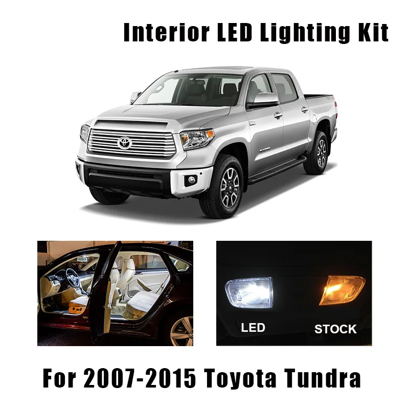 12 шт. светодиодные лампы для внутреннего освесветильник Toyota Tundra 2007 2011 2012 2013 2014