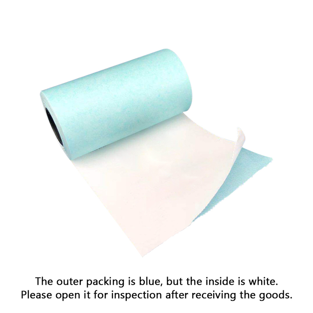 Paper with Self-adhesive Printable Sticker Paper Roll Direct 57*30mm(2.17*1.18in) for PeriPage A6 Pocket PAPERANG P1/P2