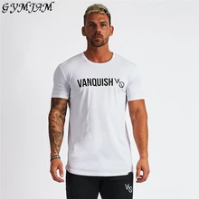 綿 tシャツ男性のシャツ 2019 夏カジュアルブランド tシャツジョガー半袖スポーツウェアエクササイズフィットネス男性の tシャツ(China)