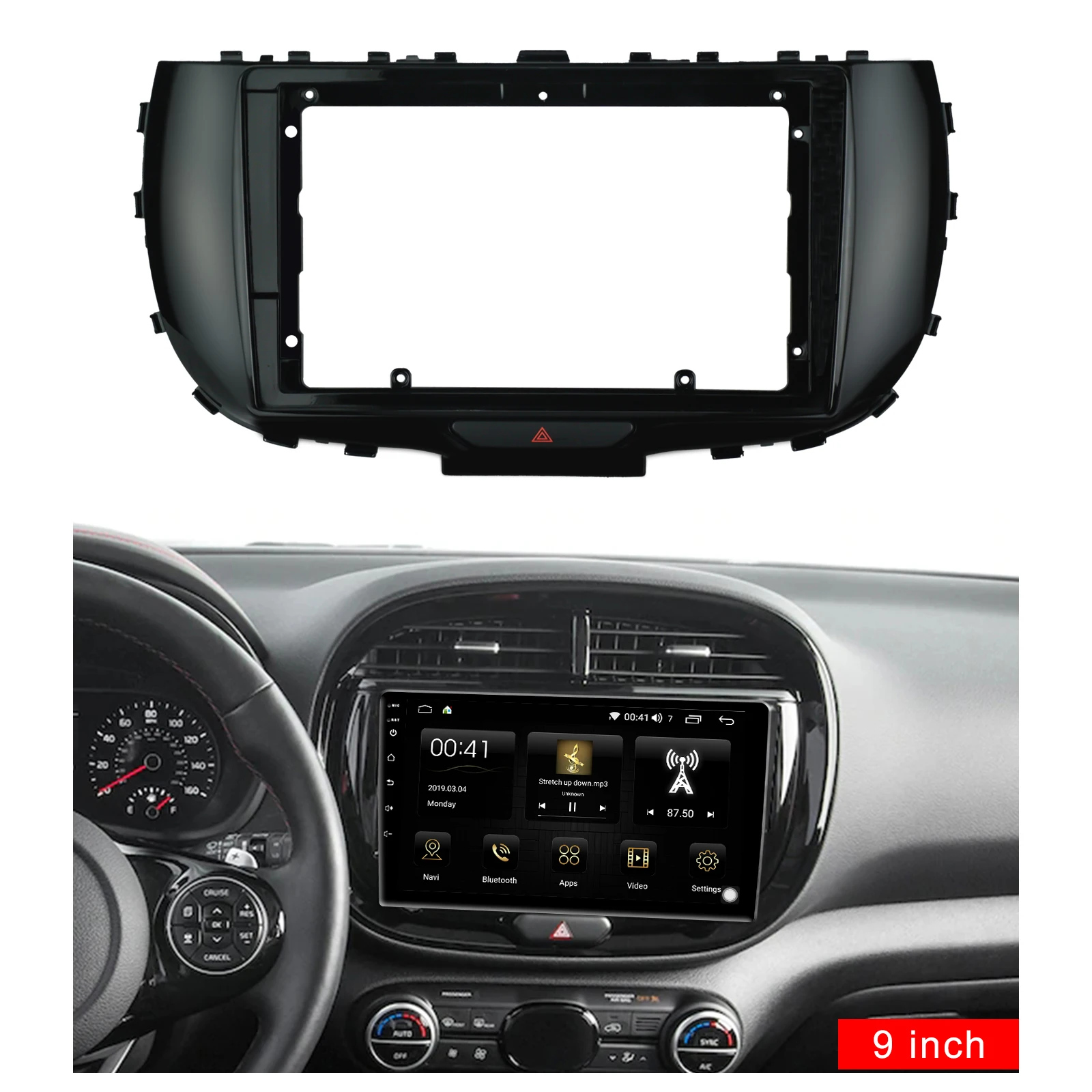 9 дюймов Автомобильная Радио панель для KIA SOUL- двойной Din автомобиля dvd рамка Установка панель адаптеров приборная панель