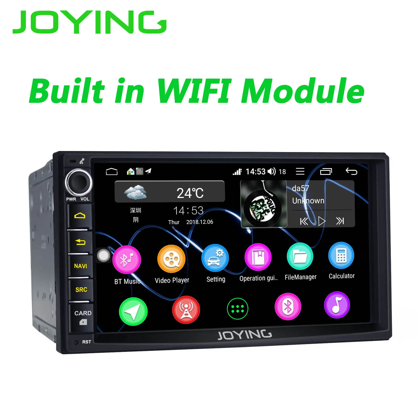 JY-UO135N3 Joying Android 8,0 PX5 Восьмиядерный " автомобильный Радио плеер 4 ГБ и 32 Гб Видео выход/SWC/Carplay HD 1024*600 Универсальный Стерео Авторадио BT - Цвет: JY-UO135N3