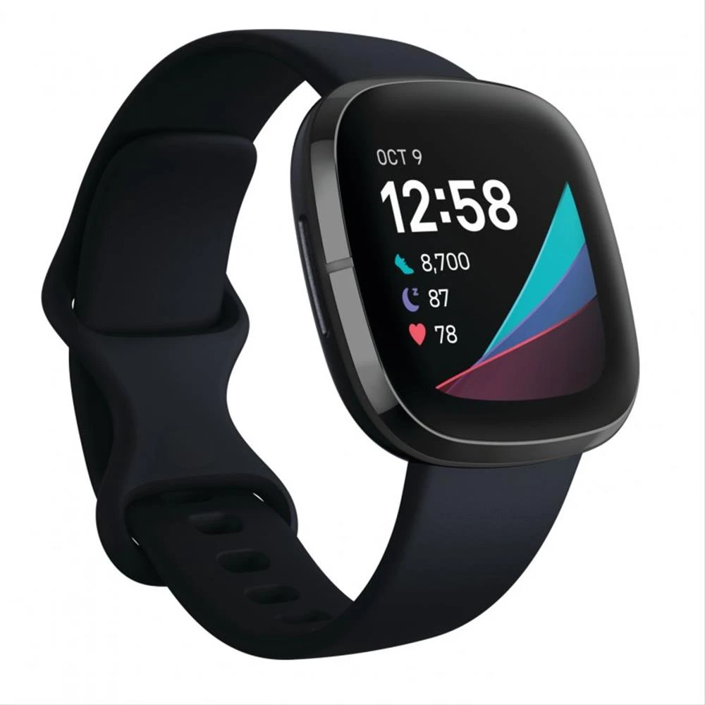 Smartwatch Fitbit Sense black carbon/graphite stainless steel|Smart  Watches| - AliExpress