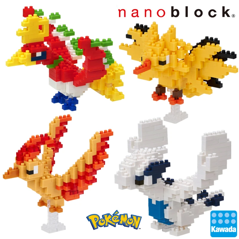 Kawada Nanoblock Покемон Пикачу аниме мультфильм 3D модель алмаз мини микро блок строительные блоки кирпичи сборки игрушки игры