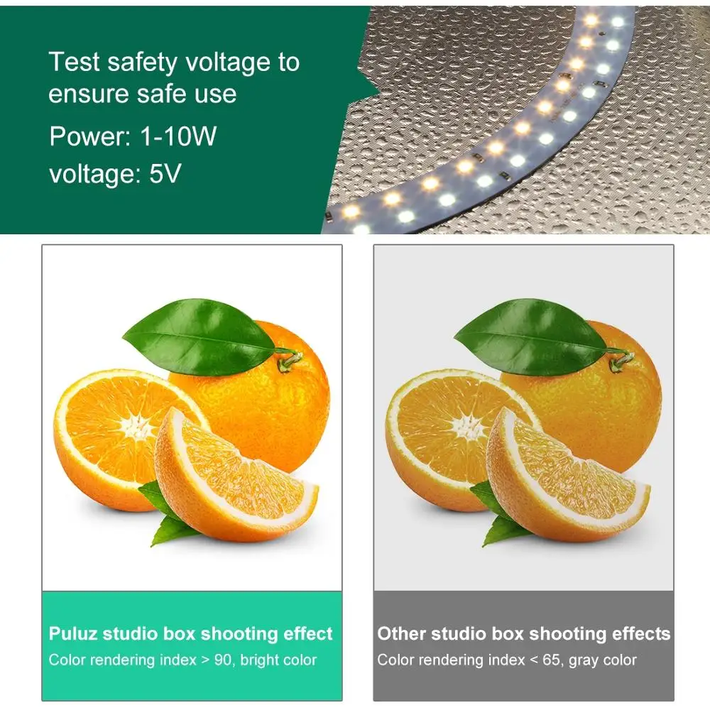 PULUZ Mini Photo Studio Light Box Folding Photography Lightbox Photo Shooting Tent Box Kit 6 Colors Backdrop Photo Softbox