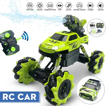 

4WD Rock Crawler Remote Control Off-road Stunt Car Rechargeable 360 Degree Drift Car With Bubble Water Column Toy Gift Kids Boy