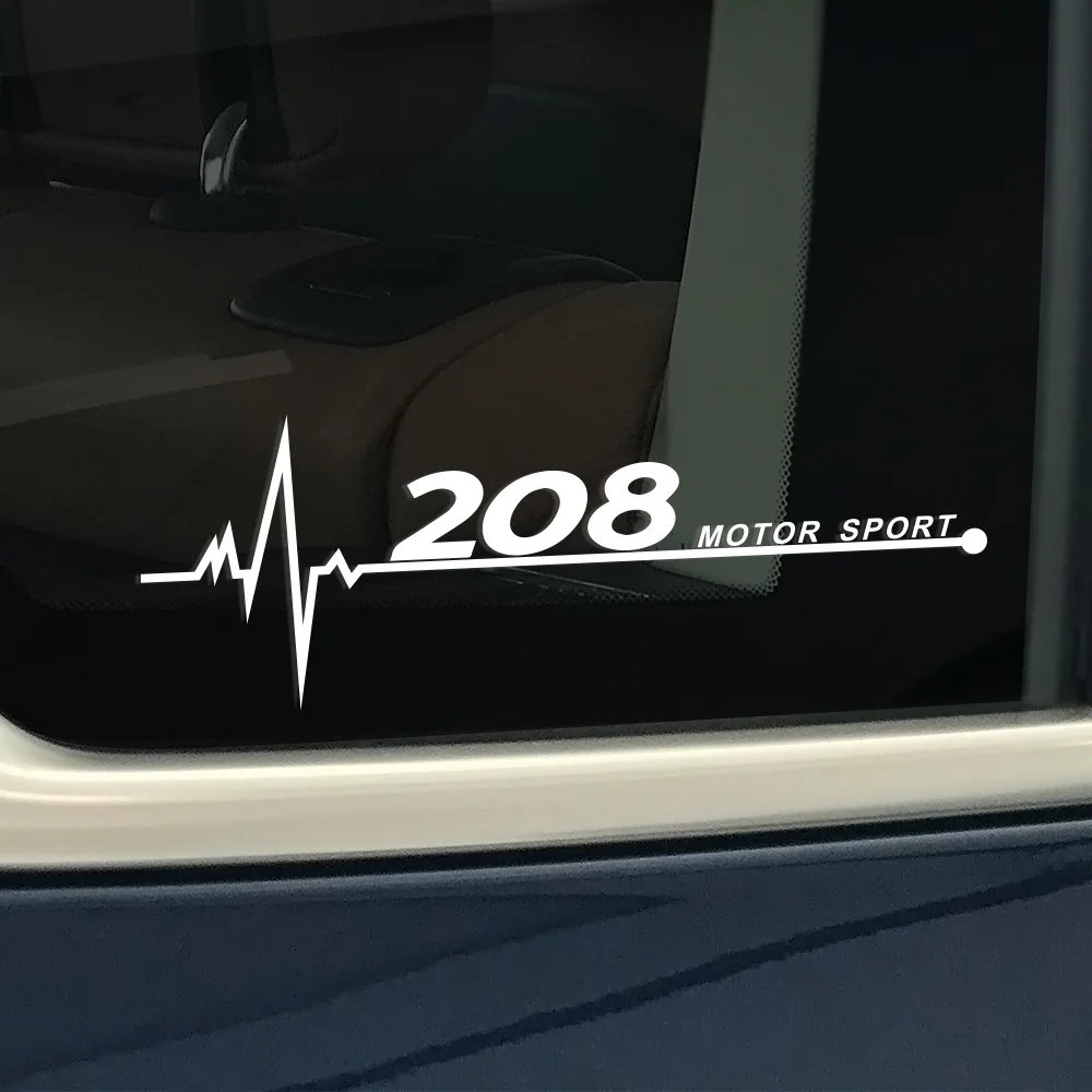 Внутреннее автомобильное отражающее ПВХ Декор боковое окно Стикеры для peugeot 206 307 308 407 207 3008 208 508 2008 301 408 607 4008 5008 аксессуары - Название цвета: For 208