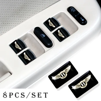 

8Pcs Car styling 3D Epoxy Sticker Emblem For Bentley cars Motorcycles Laptop Phone Door Decal Auto Accessories