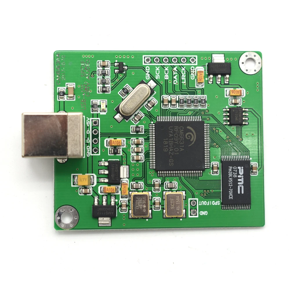Модуль цифрового интерфейса Lusya CM6631A плата DAC USB к выходу IIS SPDIF 24 битная 192K F3