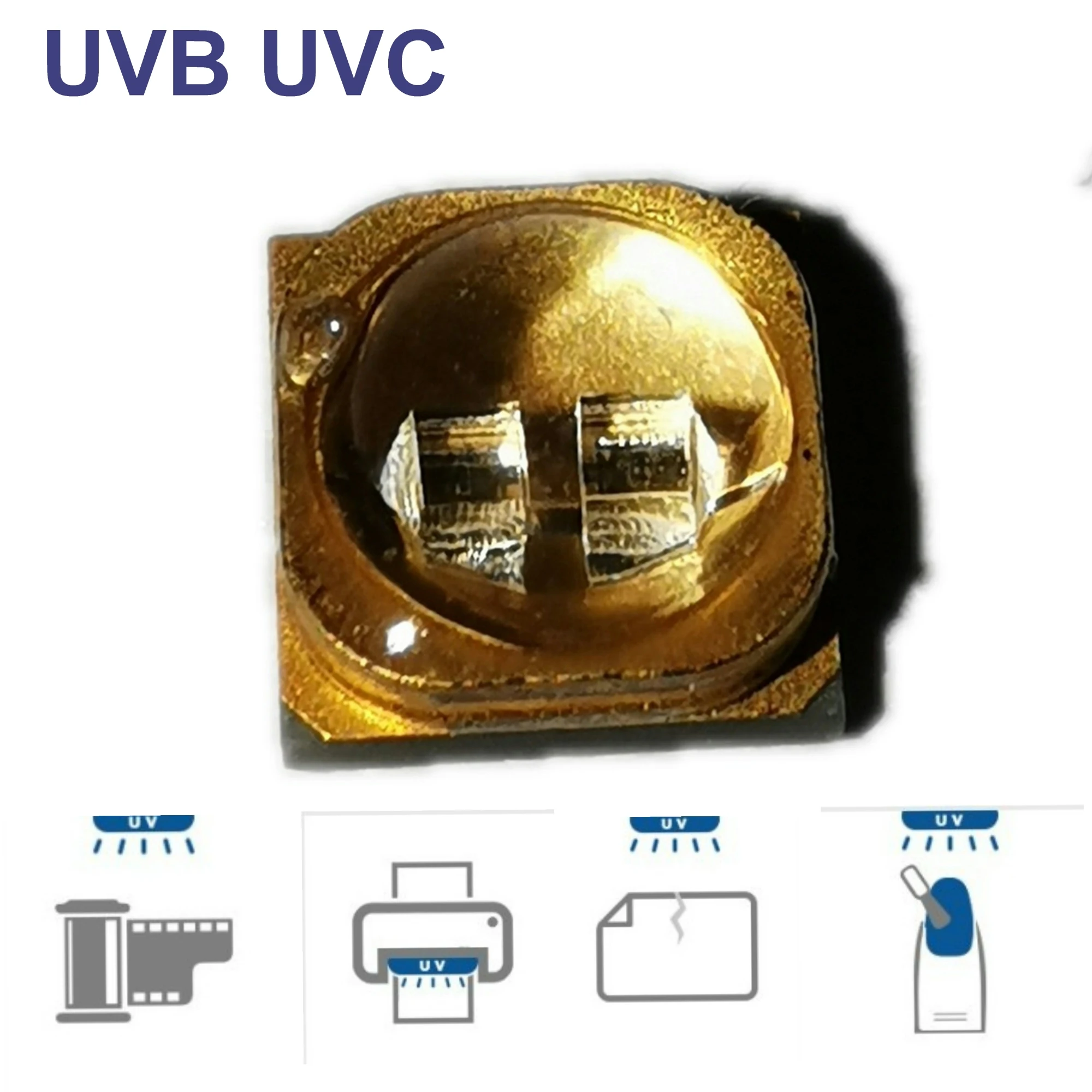 

5pcs power 265nm 50MW UV LED Lamp beads for UVC gel curing light SMD 3535 seoul chip Quartz package LED 3D printing LED curing