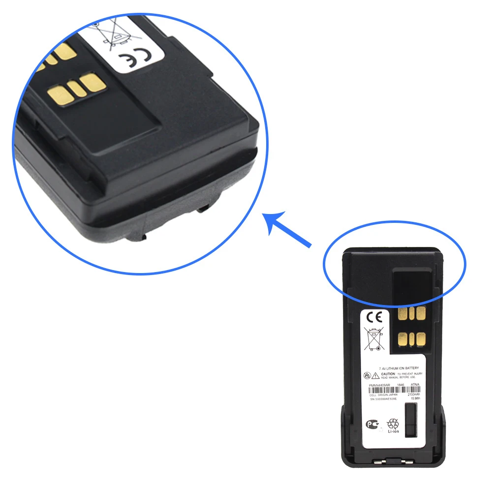 2X2150 мА/ч, PMNN4409 Батарея заменяет для Motorola TRBO APX4000 XPR3500 XPR7350eXPR7380e XPR7550e XPR7580e