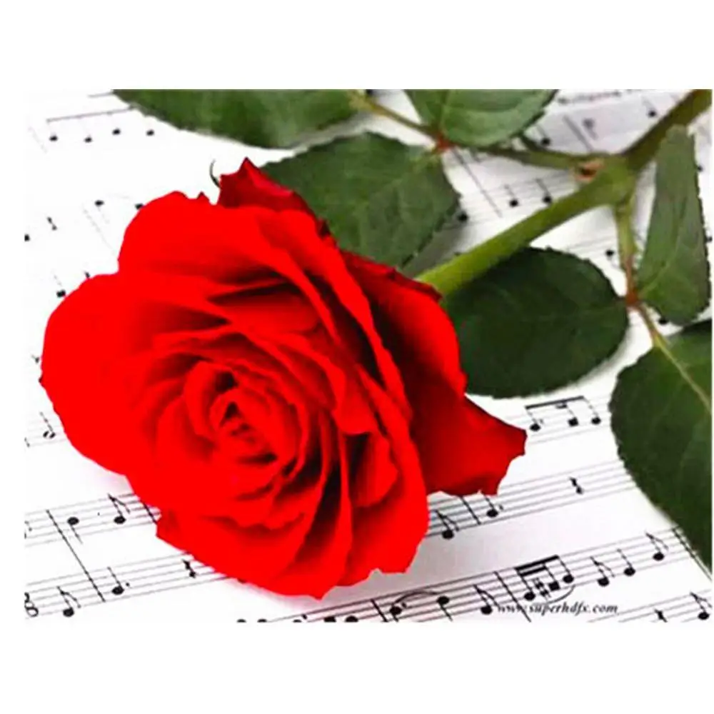 Diamond-Painting DIY 5D Round Rhinestone Handmade Rose On Paper Kits Art Embroidery Home Decor Flower Serial | Дом и сад