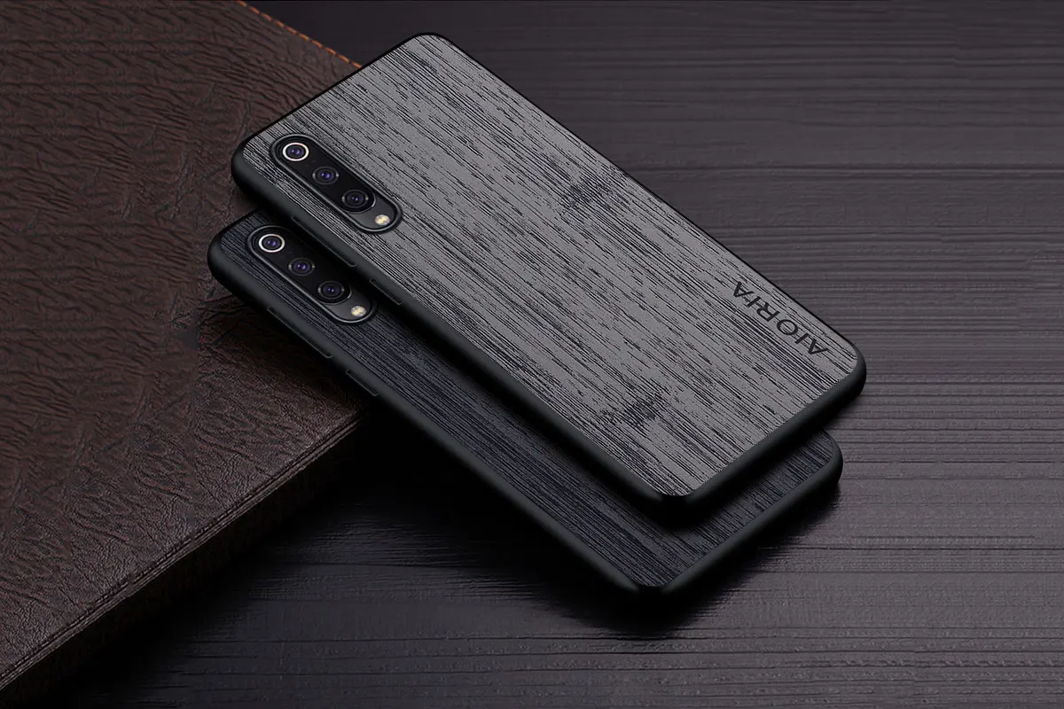 bellroy case Case for Xiaomi Mi 9 Lite SE funda bamboo wood pattern Leather cover Luxury coque for xiaomi mi 9 se case Cover personalised flip phone case