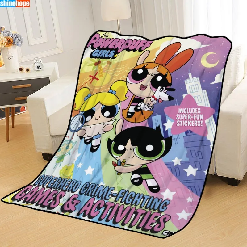 Пользовательские Powerpuff девушки Одеяла Пледы одеяло мягкое одеяло летнее одеяло аниме одеяло путешествия одеяло