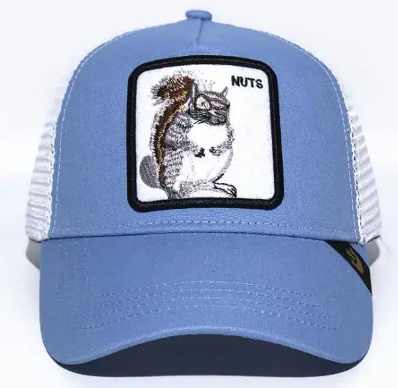 

NEW Goorin. Animal Farm Trucker Snapback Baseball Hat NUTS BLUE