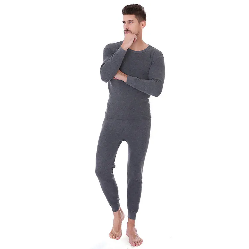 CXZD men's Top+ Pant thermal underwear long johns set keep warm Thermal Underwear Sets Winter Clothes Thick Thermal Clothing - Цвет: Dark Grey