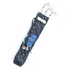

Tourbon Outdoor Golf Sunday Bag Clubs Sticks Carry Case Tee Holder Golf Balls Pouch Nylon Car Driving Range Storage Cover 83cm
