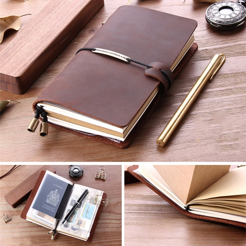 New Leather Journal Travel Notepad Notebook Diary Sketchbook Stationery ONE 