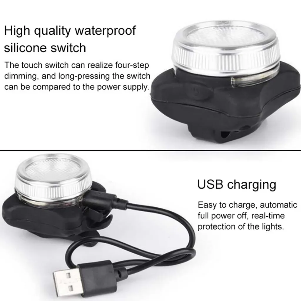 Велосипедный фонарик, велосипедный светодиодный фонарь, передняя головка с usb-зарядным хвостовым зажимом, фонарь, Аксессуары для велосипеда
