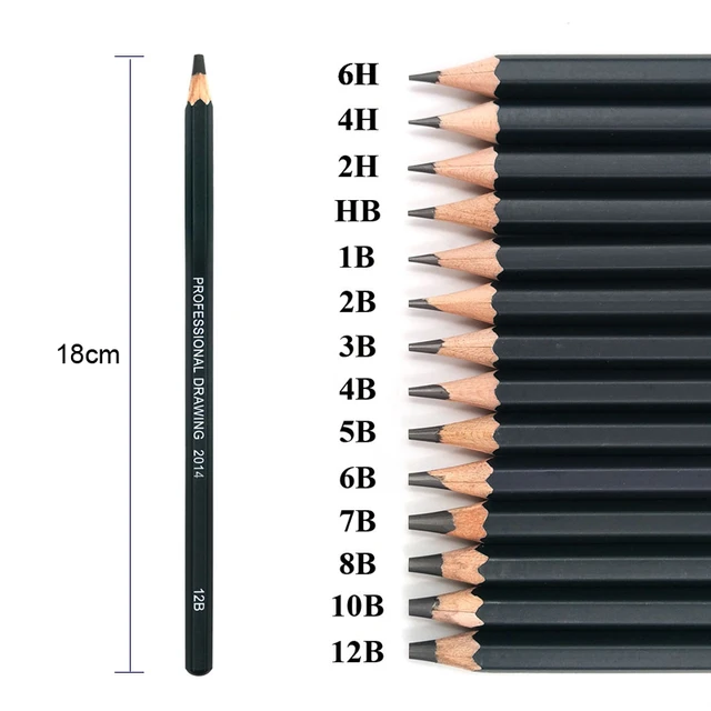 Sketch Pencils Hb 2b 4b 6b 8b 10b  Professional Drawing Pencil Set - 14pcs/ set - Aliexpress