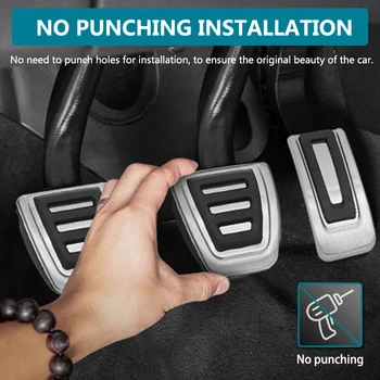 

4PCS/SET Car Styling Accelerator Brake Footrest Clutch Rest Pedal Sticker Pad For Golf 7 VII GTI MK7 Passat B8 Seat Leon Skoda