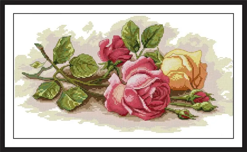Joy Sunday Роза вышивка крестиком голландская романтическая Цветочная серия Китайская вышивка счетная рукоделие decoracion для дома