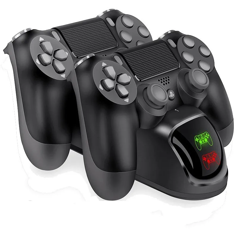 Быстрая 2 шт PS4 контроллер зарядная подставка DOBE Джойстик Геймпад зарядная док-станция два часа зарядное устройство держатель с USB ps4 контроллер