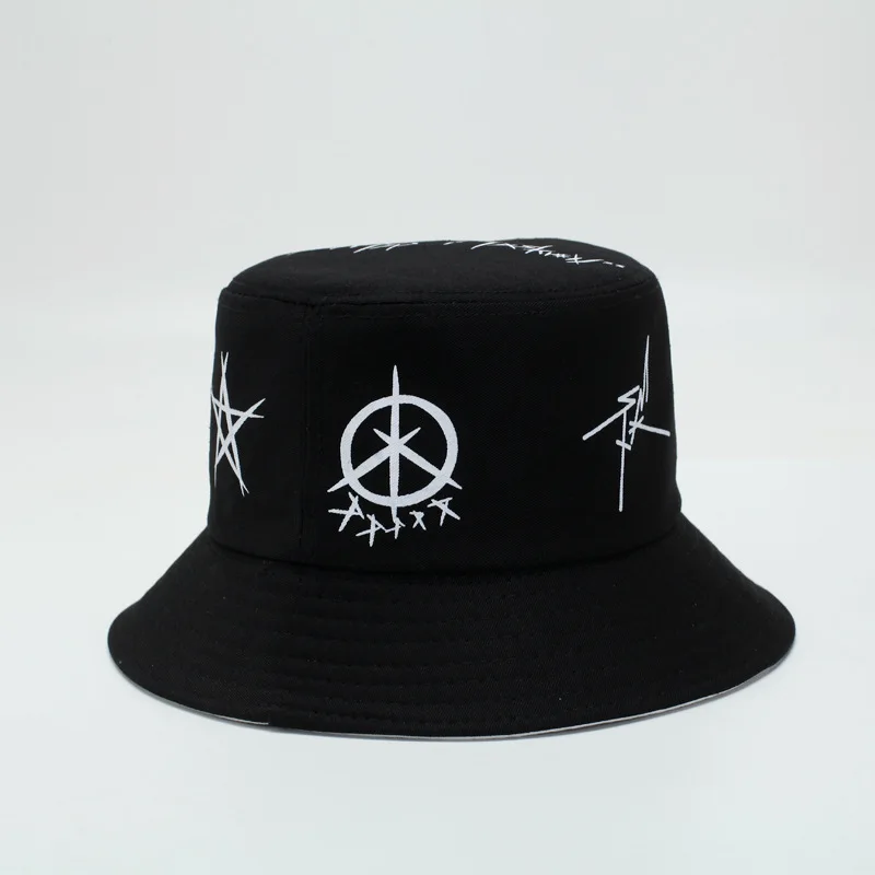 New Women Cotton Bucket Hat Man Casual Black White Patchwork Brim Fisherman Fishing Hat Cap Casquette Gorros