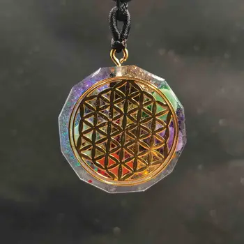 

Orgonite Pendant Sri Yantra Necklace Sacred Geometry Chakra Energy Necklace Meditation Jewelry
