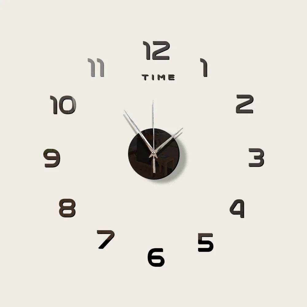 Wall Clock Wall Clock Sticker 3D Luminous Wall Clock Mirror Wall Stickers Creative DIY Clocks Removable Art Decal Home Decor Living Room Quartz Needle