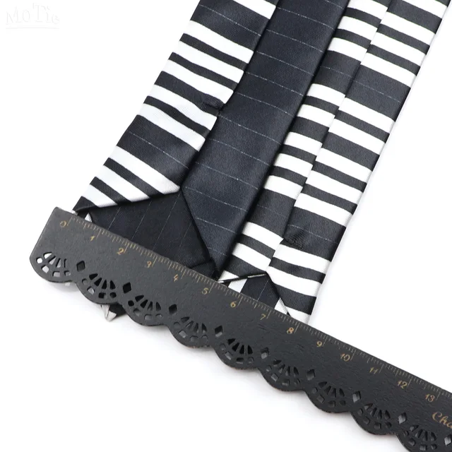 Note musicali classiche cravatta stampata cravatte strette setose sottile liscio pianoforte chitarra cravatta semplice elegante Trendy cravatte Unisex regalo 3