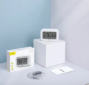 

Student Bedside Night Multi-functional Smart Alarm Clock Modern Table Clocks Weather Station Color Lighted Digital Clock II50NZ
