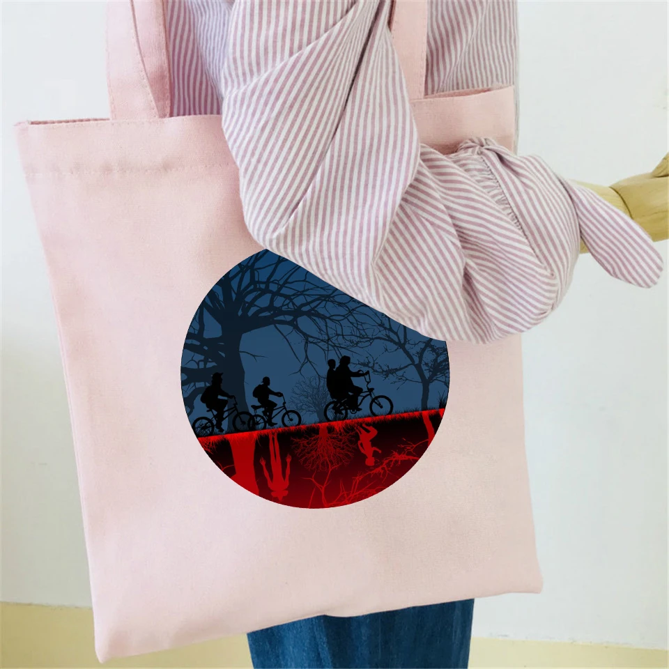 Frdun Tommee Stranger Things сумка на плечо, холщовая, хлопковая, забавная, новая, с принтом алфавита, женская, летняя, модная, на ремне, с карманом