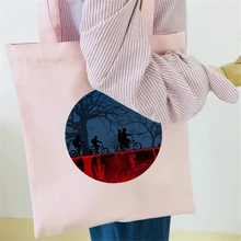 Frdun Tommee Stranger Things сумка на плечо, холщовая, хлопковая, забавная, новая, с принтом алфавита, женская, летняя, модная, на ремне, с карманом